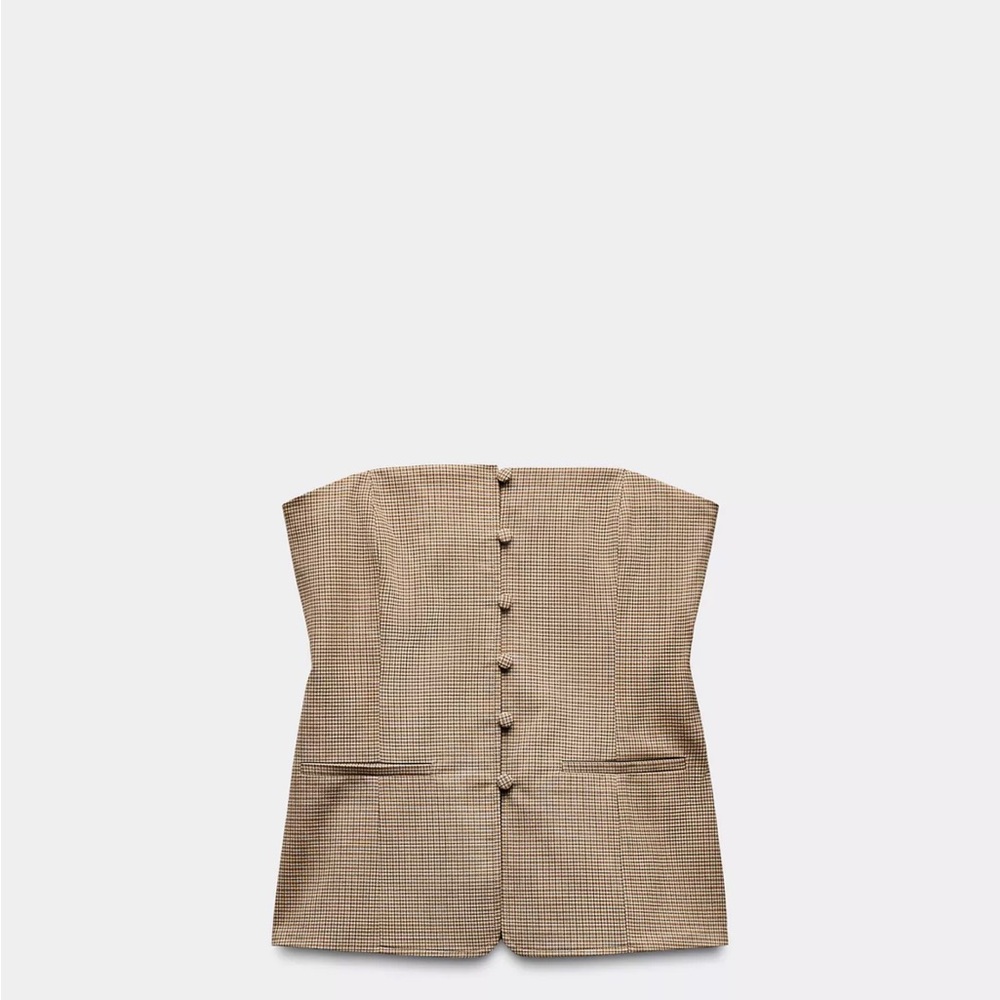 Zara Tailored checkered top